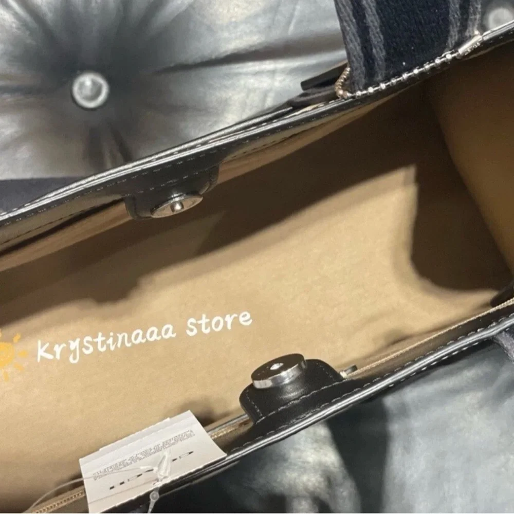 NWT Coach Smith Tote With Checkerboard Print Silver/Black/Chalk CR101